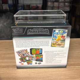Pokémon Scarlet & Violet Paldea Evolved – Elite Trainer Box med akrylskydd – bild 3