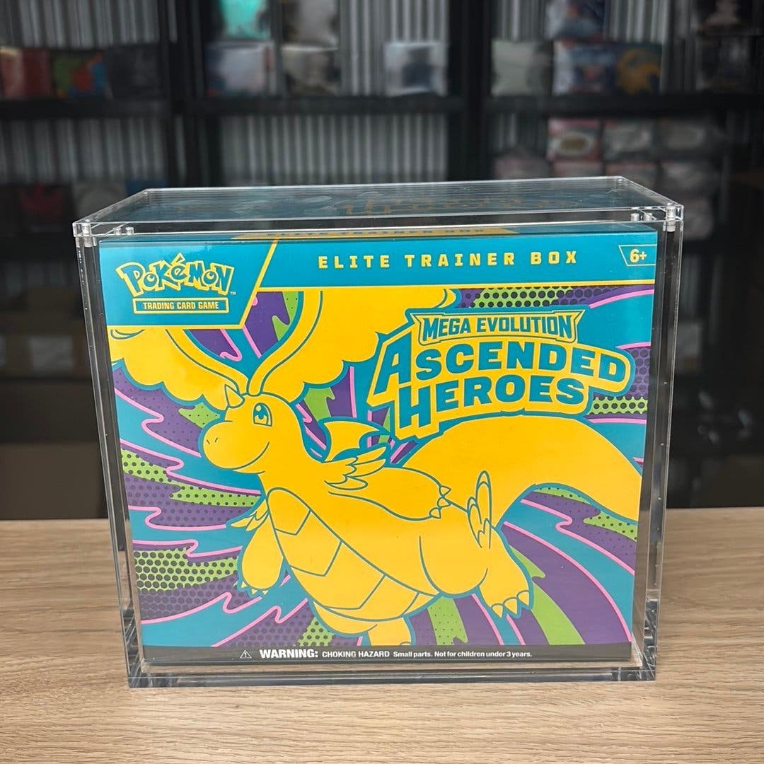 Pokémon Mega Evolution Ascended Heroes – Elite Trainer Box med akrylskydd – bild 1