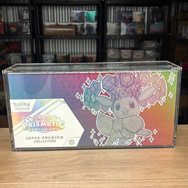 Pokémon Scarlet & Violet Prismatic Evolutions Super-Premium Collection med akrylskydd – bild 1