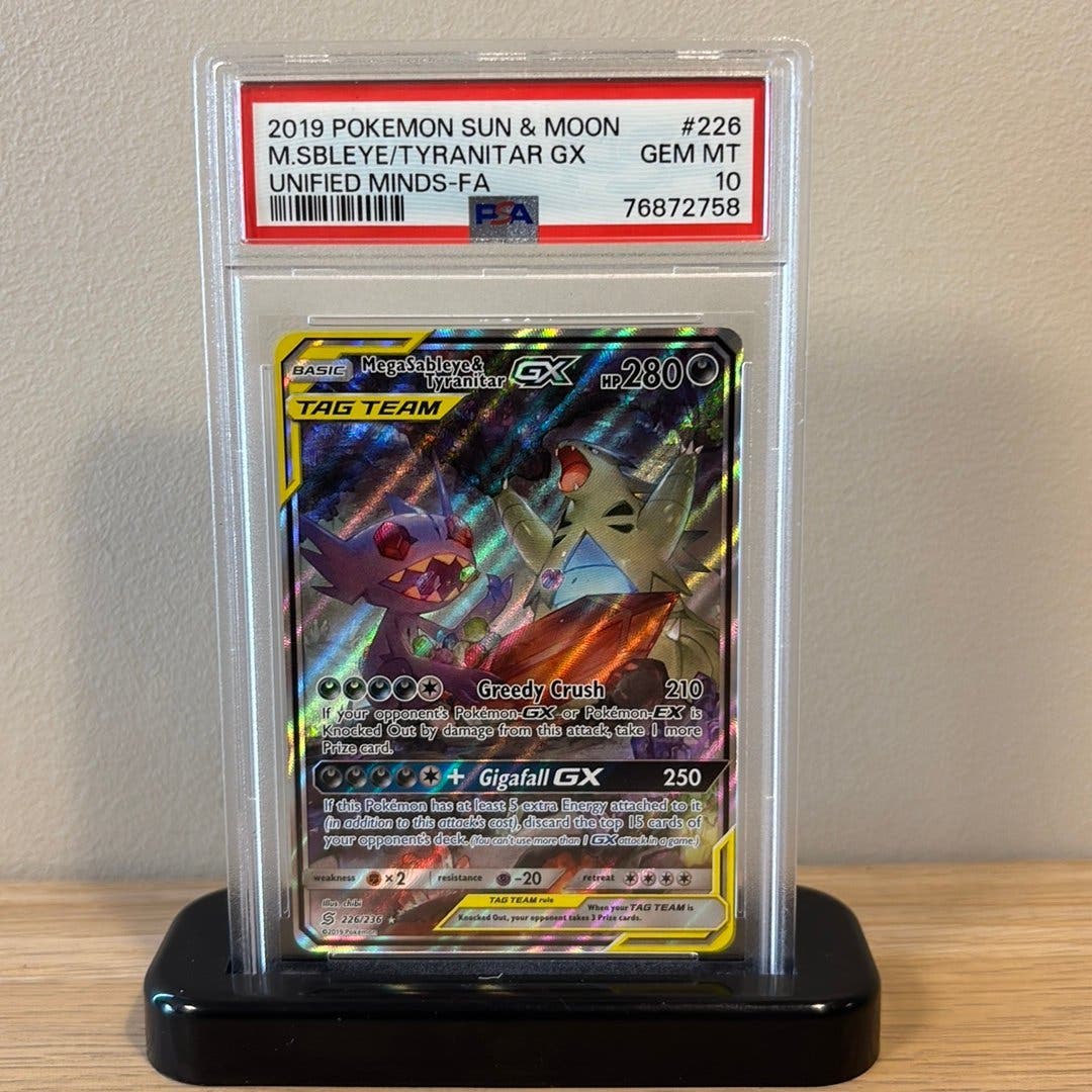 Pokémon Mega Sableye & Tyranitar-GX #226 – Unified Minds – PSA 10 – bild 1
