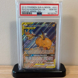 Pokémon Raichu & Alolan Raichu-GX #221 – Unified Minds – PSA 10 – bild 1