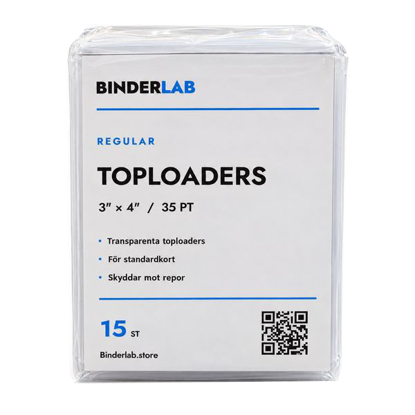 BINDERLAB Clear Toploaders 15-pack, förpackningen framifrån